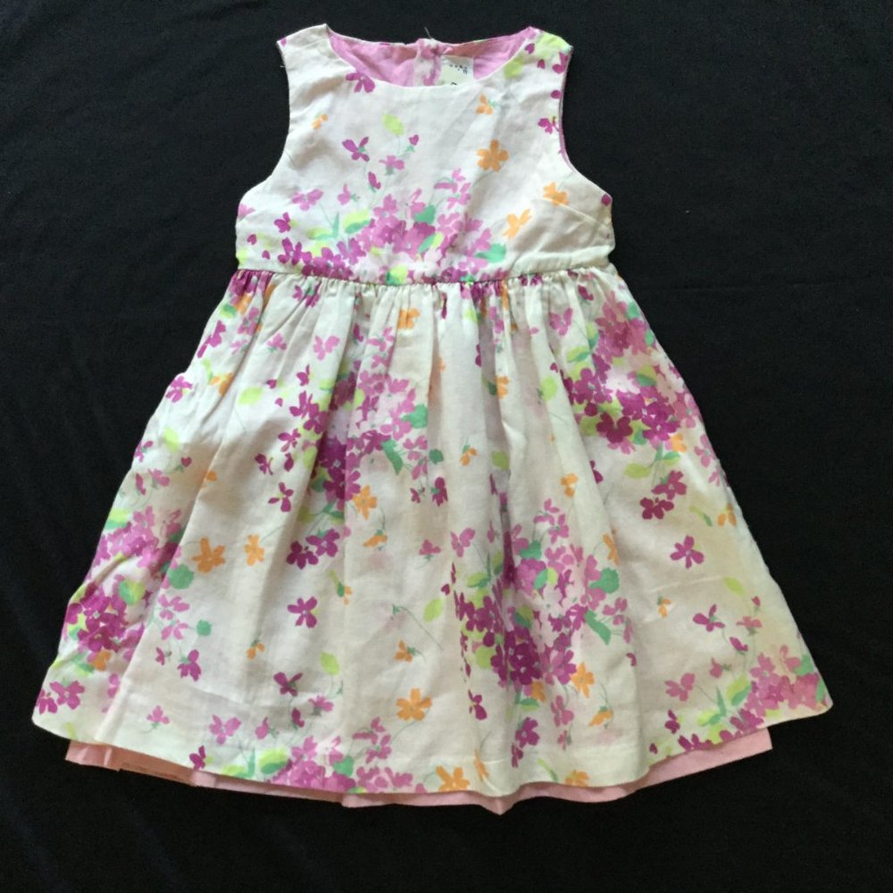 Vintage Gap ivory floral linen dress 4T NWT Martha Stewart
